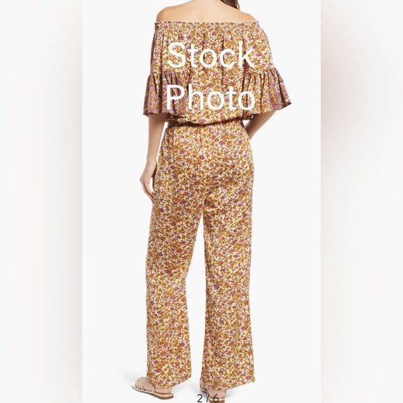 NWT Evanna Off the Shoulder Wide Leg Jumpsuit Raga SOLD OUT Revolve Nordstrom S - Picture 9 of 9